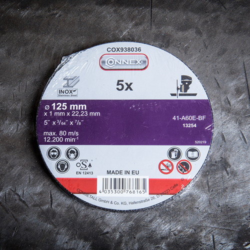Connex set 5x disque abrasif inox 125mm - cox938036