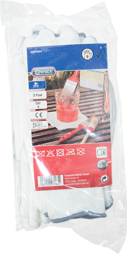 Gant de peintre Connex blanc 3 paires gr09 - cox938263