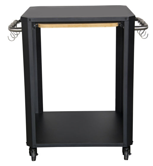 Table en plein air cozze avec table extensible pour le four à pizza noir