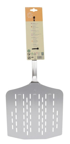 Pizza cozze chep avec trous aluminium 66 cm argent noir