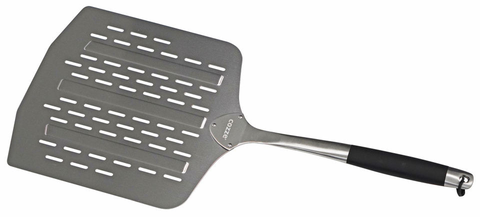 Pelle à pizza Cozze en acier inoxydable avec trous d'aération 66 cm argenté