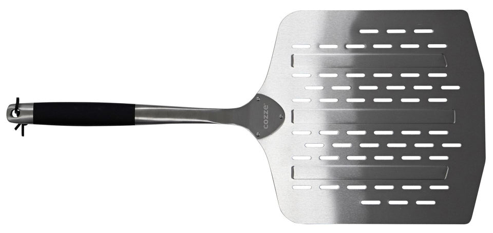 Pelle à pizza Cozze en acier inoxydable avec trous d'aération 66 cm argenté