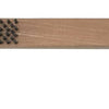 Cozze Brosse en acier avec grattoir et manche en bois brun