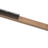Cozze Brosse en acier avec grattoir et manche en bois brun