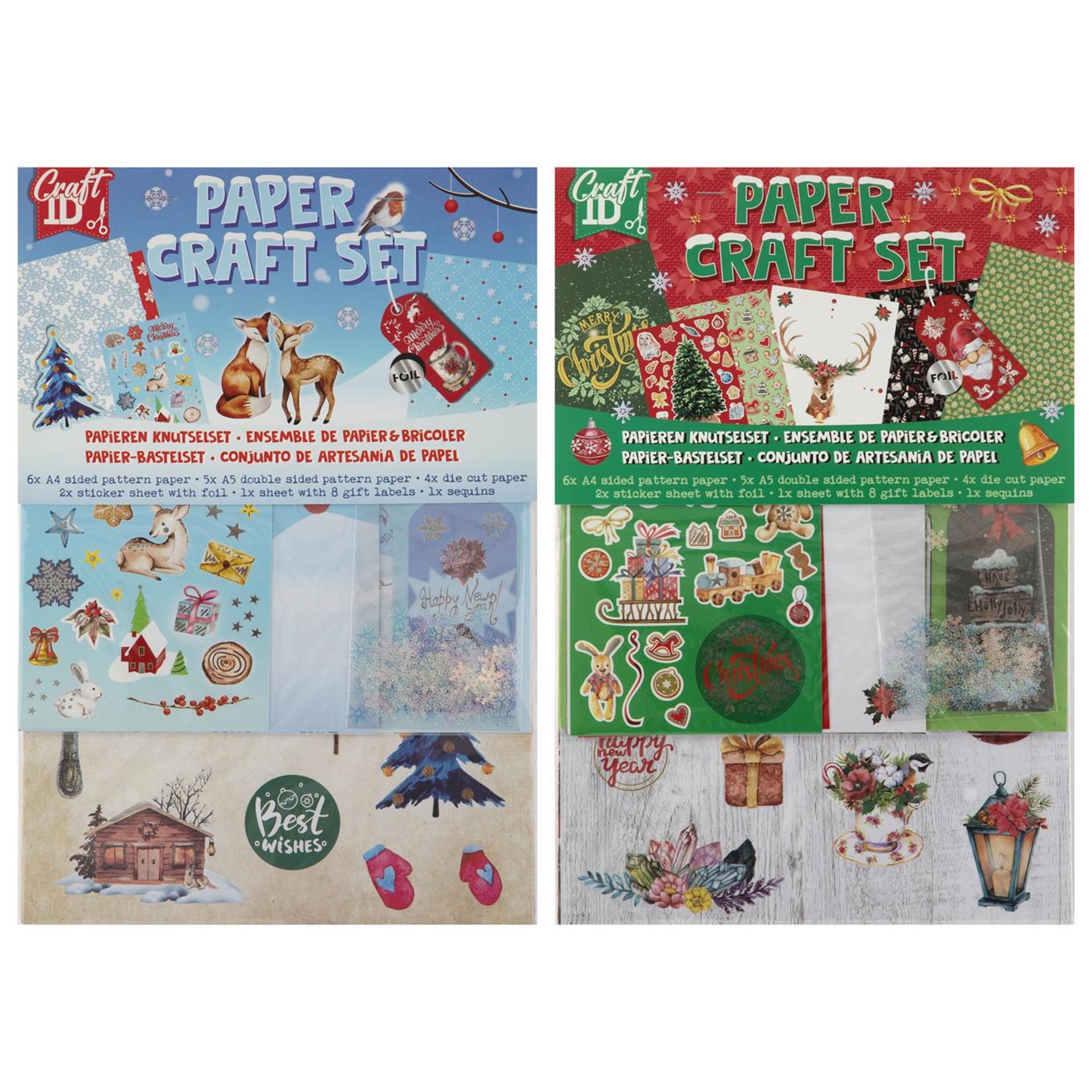 Ensemble de créations en papier de Noël Grafix