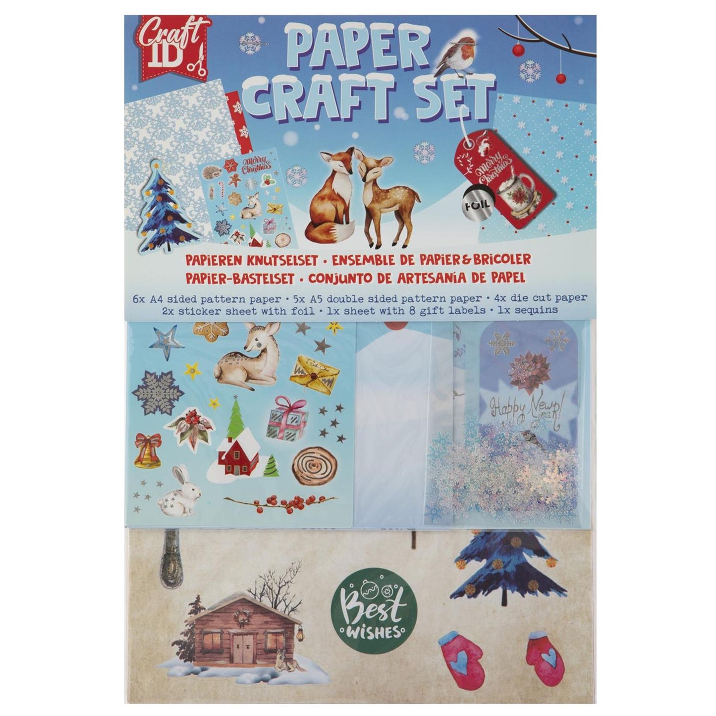 Ensemble de créations en papier de Noël Grafix