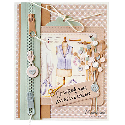 Modèle Marianne • longue fermeture éclair personnalisable