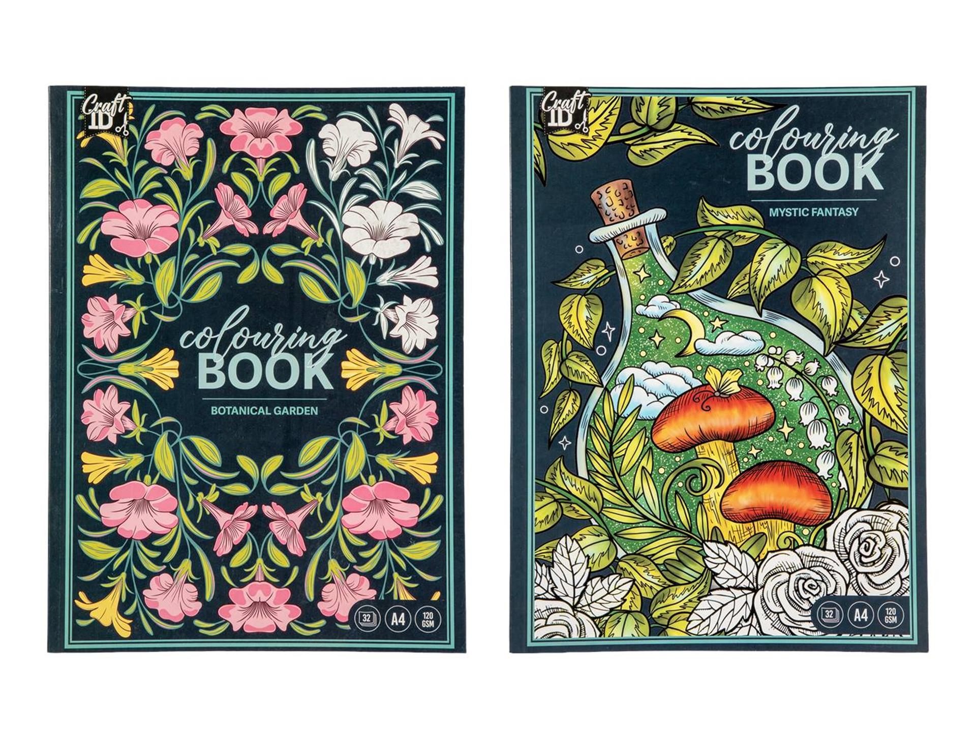 Livre de coloriage Craft id 29,7x22cm, 32 feuilles 2ass