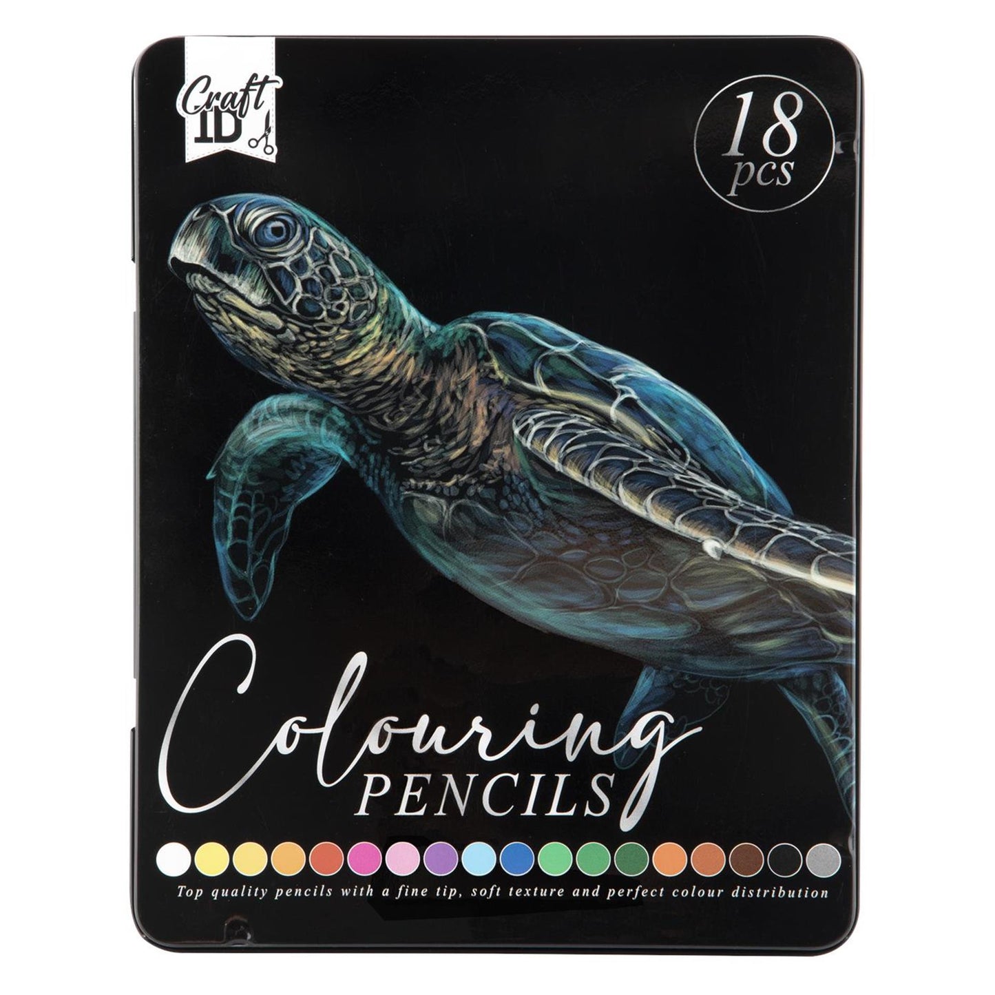 Crayons de couleur Craft id, 18 pièces en boîte
