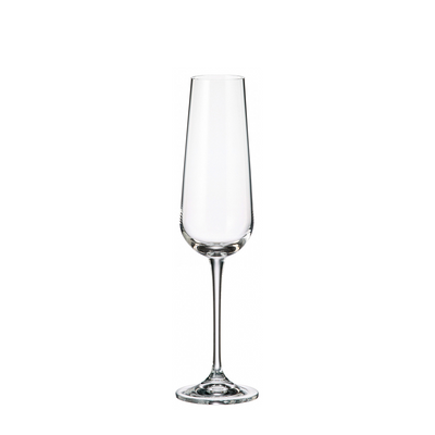 Verre à champagne cristal de bohème ardea 220ml 6 pièces
