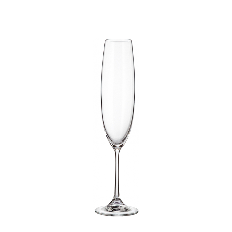 Verre à champagne cristal de bohème milvus 250ml 6 pièces