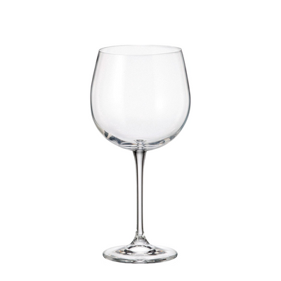 Verre à vin rouge de Bohême en cristal fulica 670ml 6 pièces