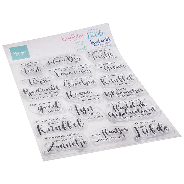 Marianne design • tampons transparents textes doux