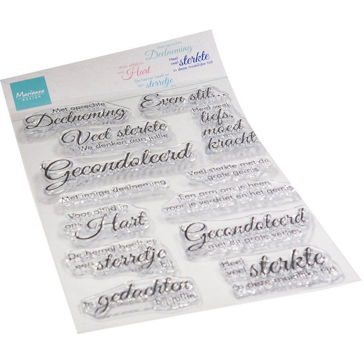 Marianne design • tampons transparents avec sincères condoléances