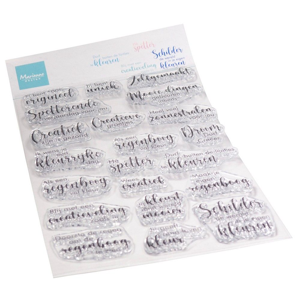 Marianne design • tampons transparents salutations colorées