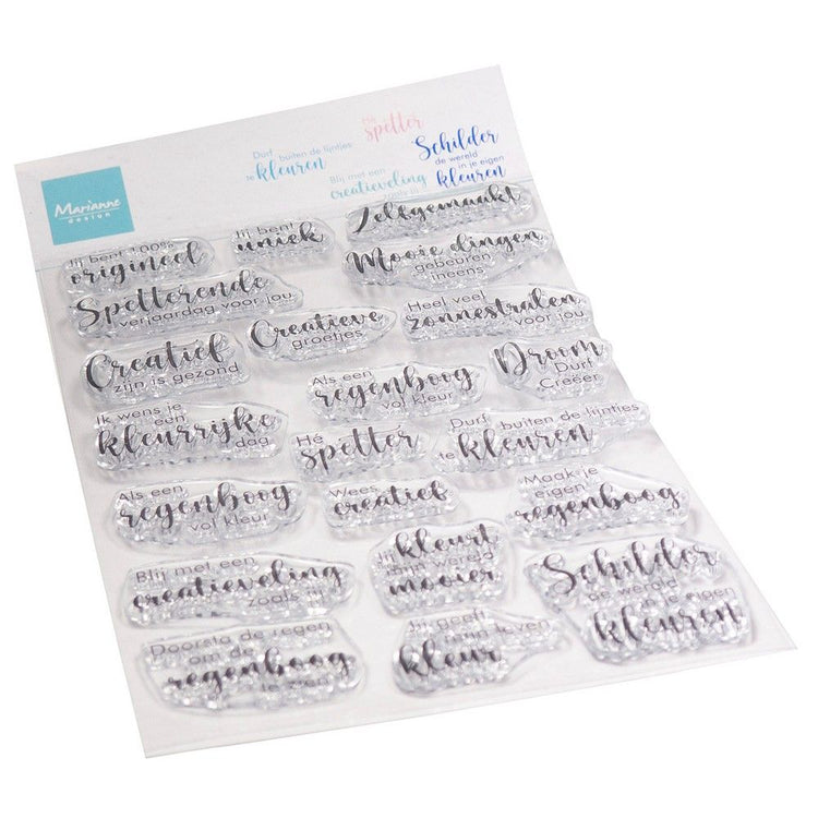 Marianne design • tampons transparents salutations colorées