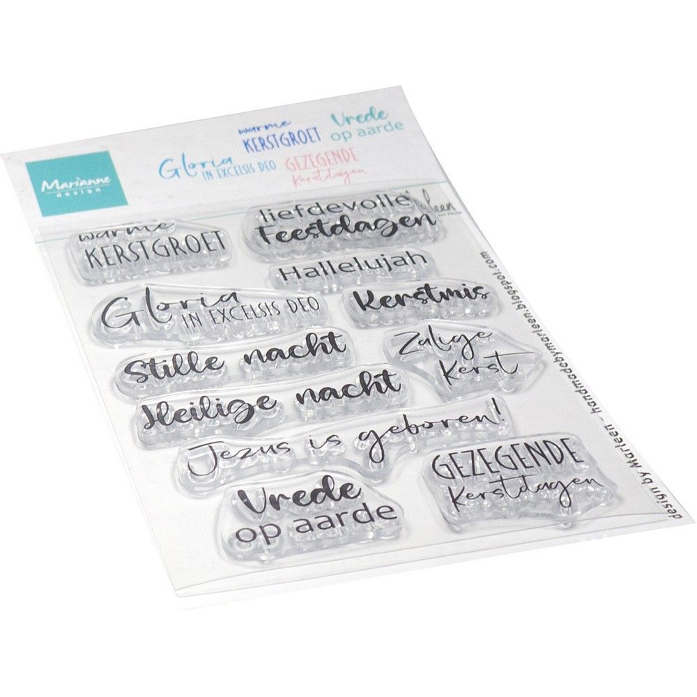 Marianne design • tampons transparents texte de la Nativité par Marleen