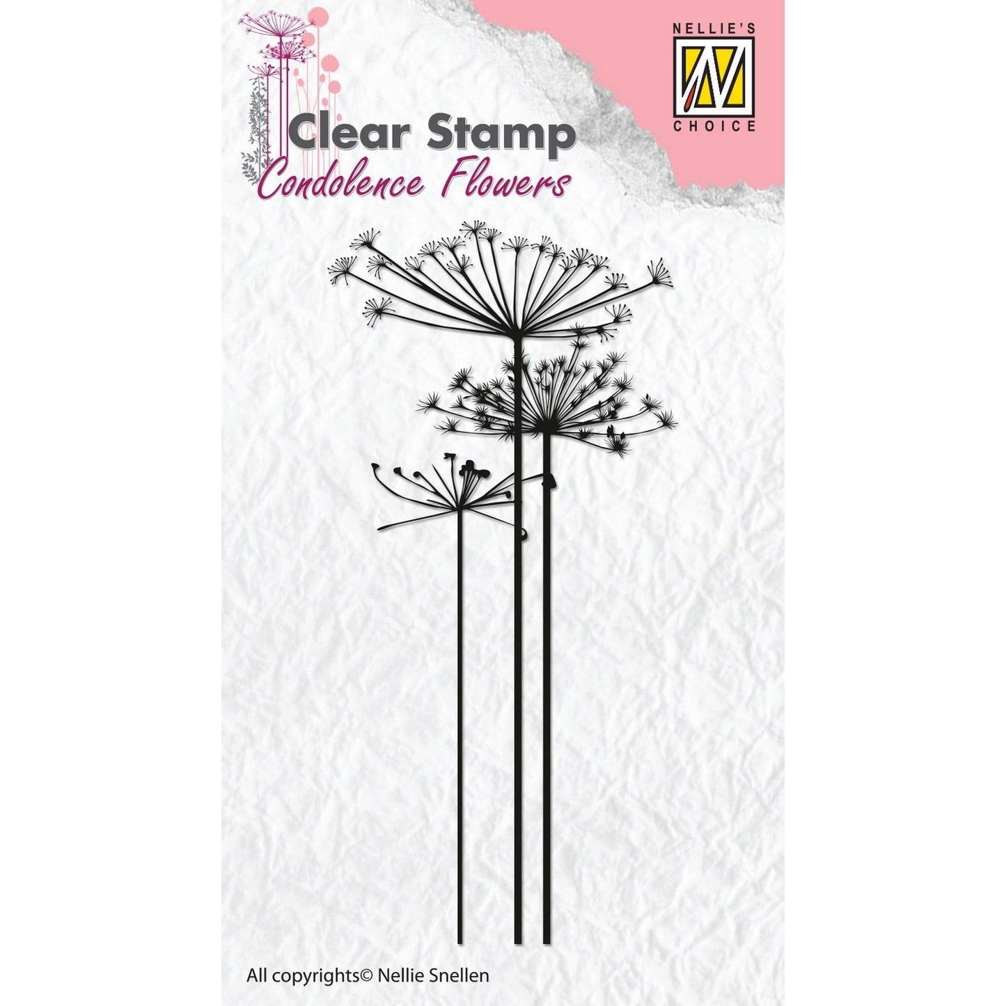 Le choix de Nellie • tampon transparent fleur de condoléances-1