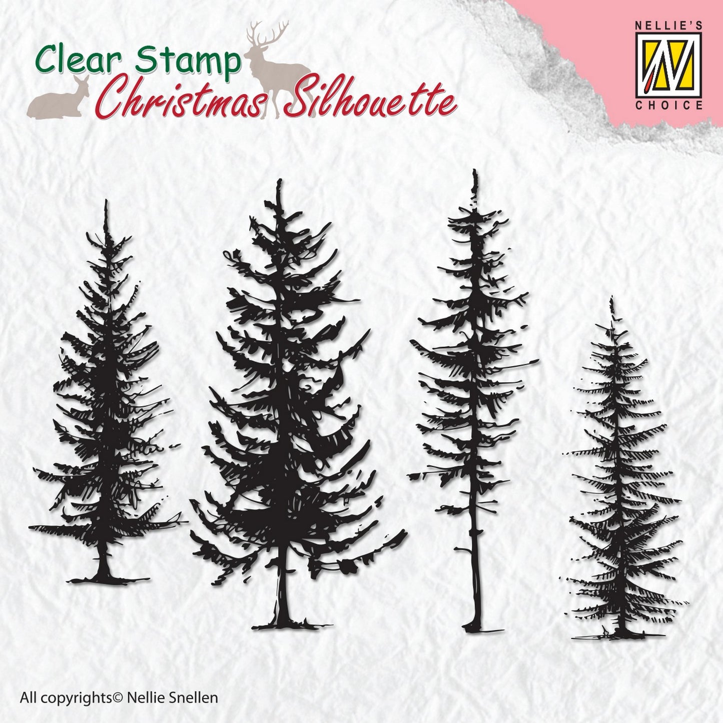 Le choix de Nellie • Timbre transparent silhouettes de Noël pins