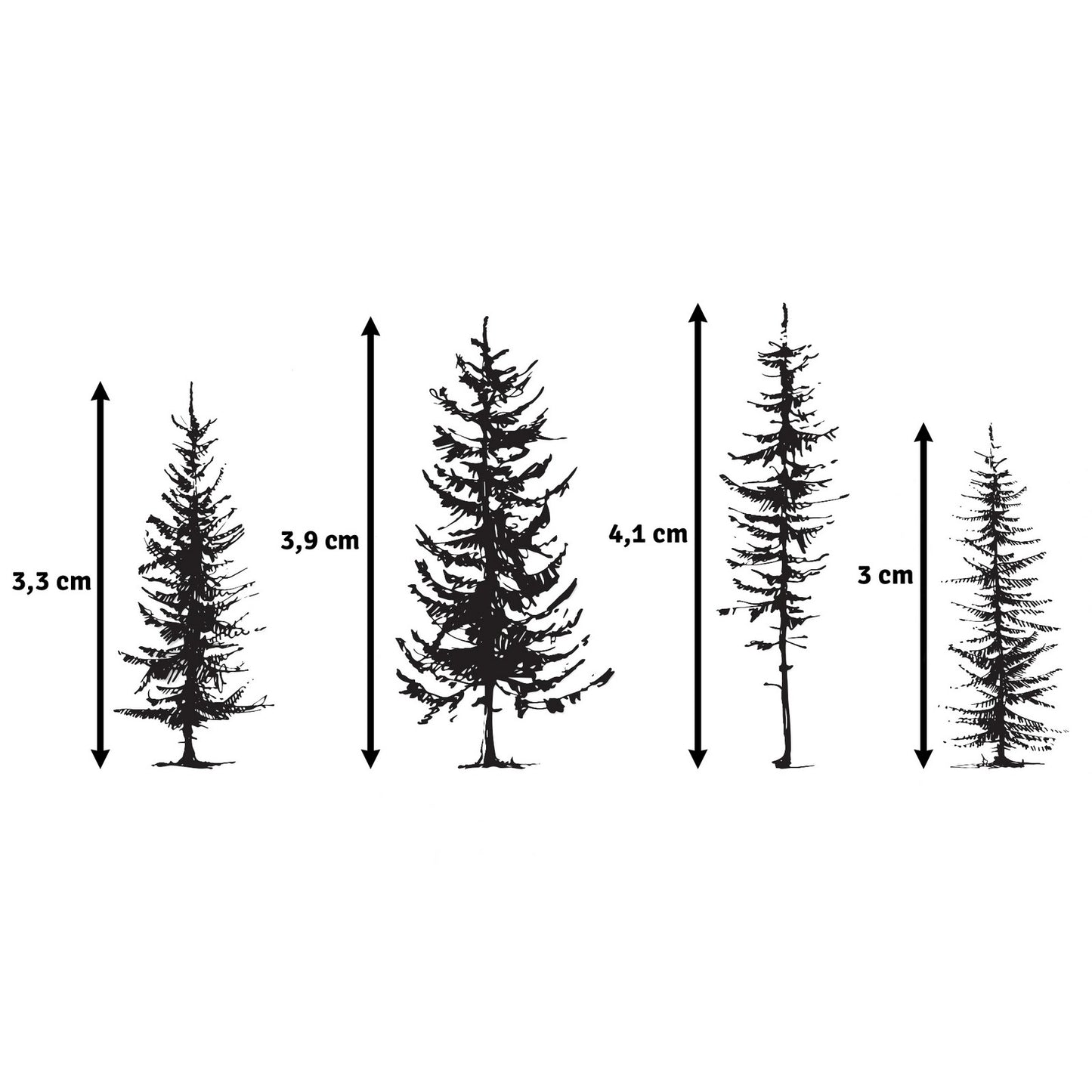 Le choix de Nellie • Timbre transparent silhouettes de Noël pins