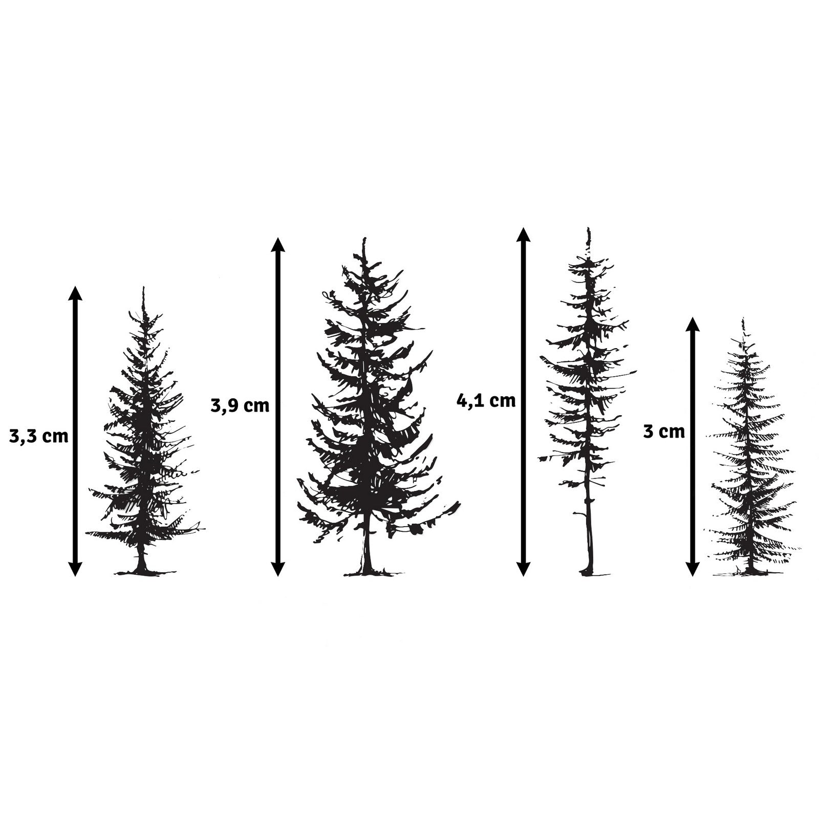Le choix de Nellie • Timbre transparent silhouettes de Noël pins