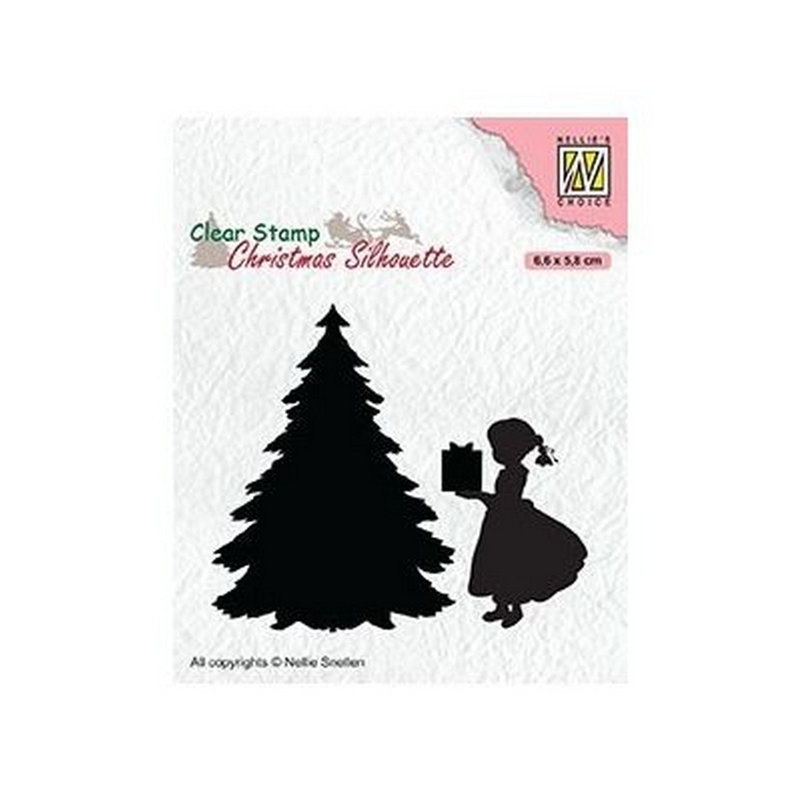 Le choix de Nellie • Timbre transparent silhouettes de Noël merci Père Noël !! (66x58mm)