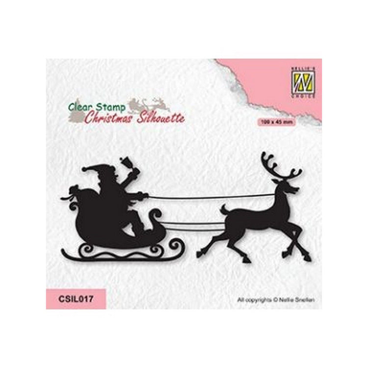 Le choix de Nellie • Timbre transparent silhouettes de Noël ho ho père Noël
