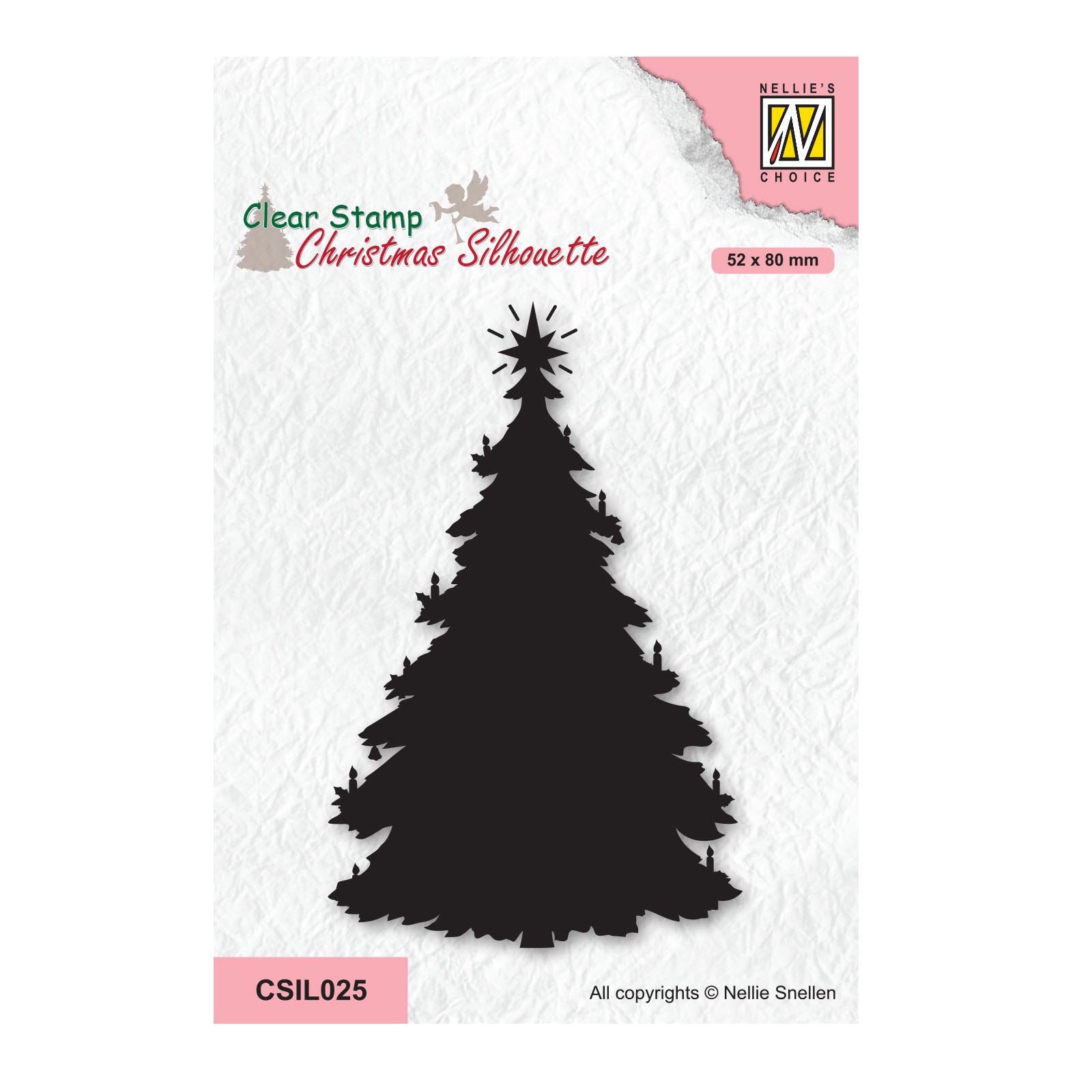 Le choix de Nellie • Timbre transparent silhouettes de Noël Sapin de Noël
