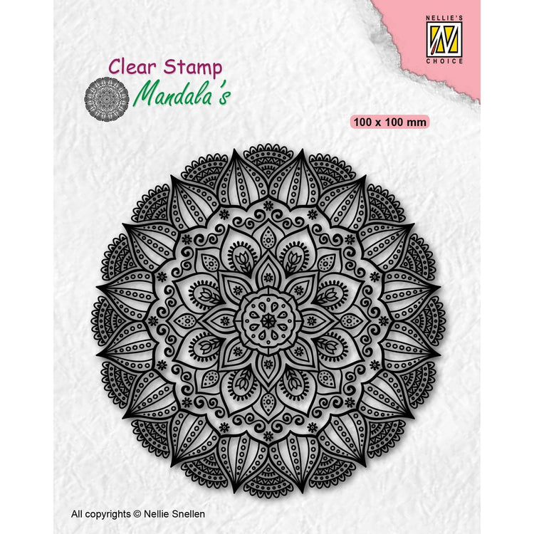 Le choix de Nellie • mandalas tampon transparent fleur de dahlia mandala