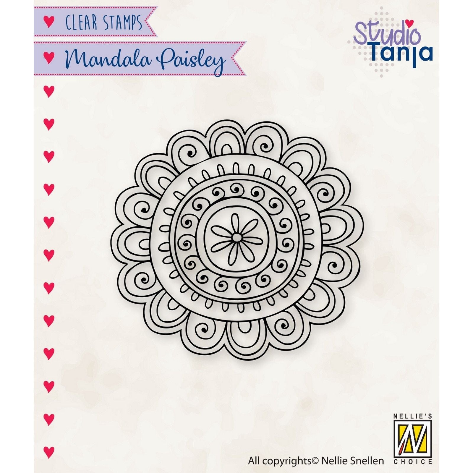 Le choix de Nellie • mandalas paisley tampon transparent motif fleur