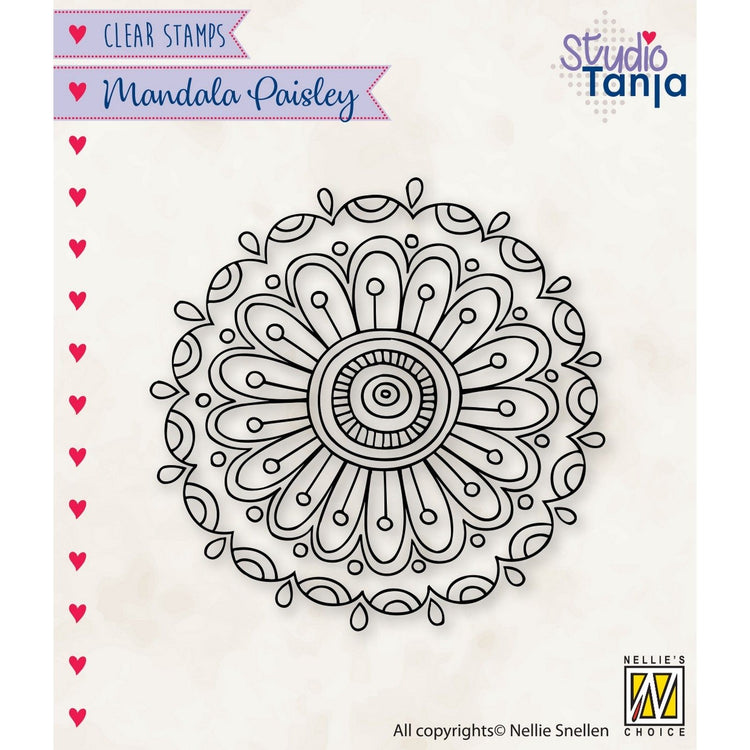Le choix de Nellie • mandalas paisley tampon transparent motif fleur-2