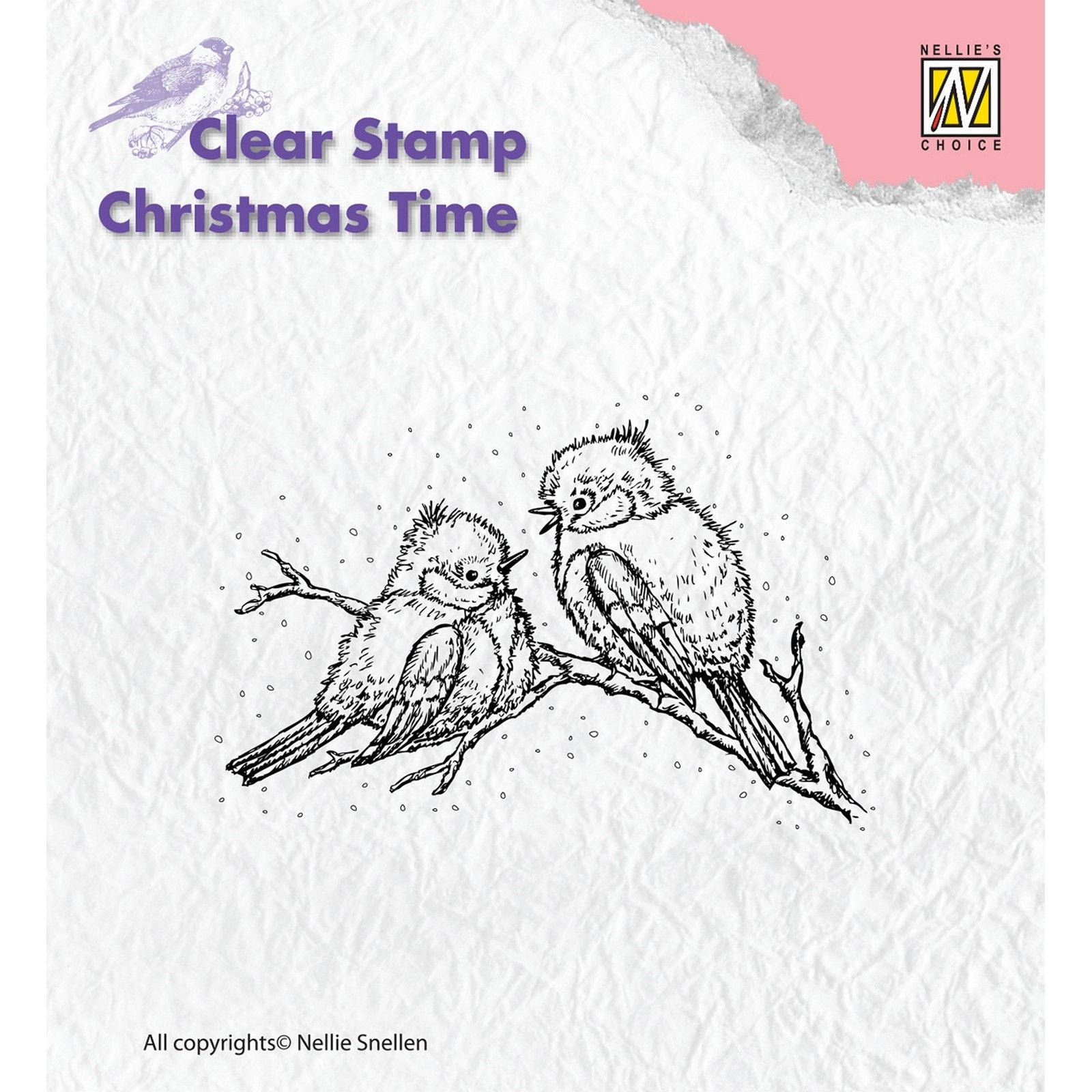 Le choix de Nellie • Timbres transparents pour la période de Noël, oiseaux de Noël