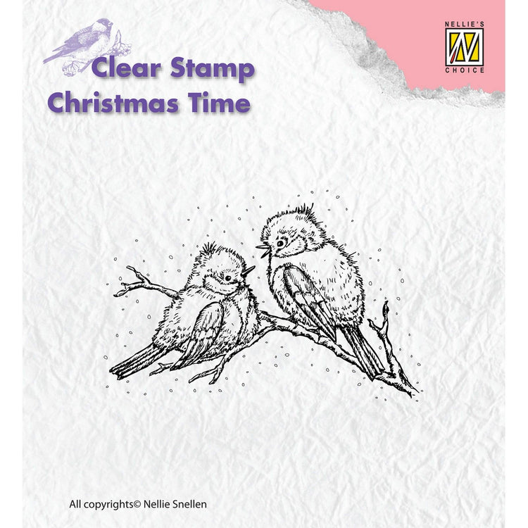 Le choix de Nellie • Timbres transparents pour la période de Noël, oiseaux de Noël