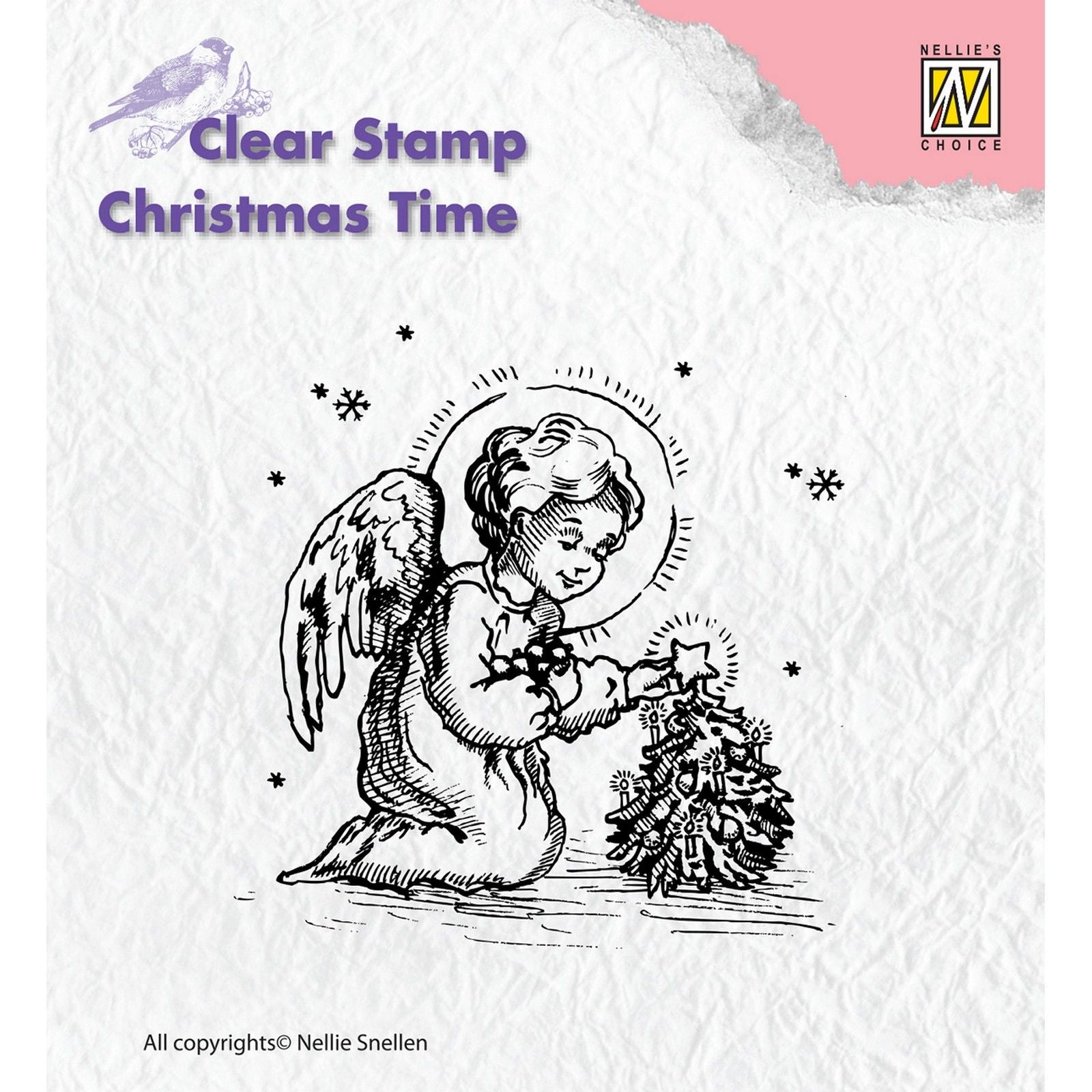 Le choix de Nellie • Timbres transparents pour la période de Noël, oiseaux de Noël