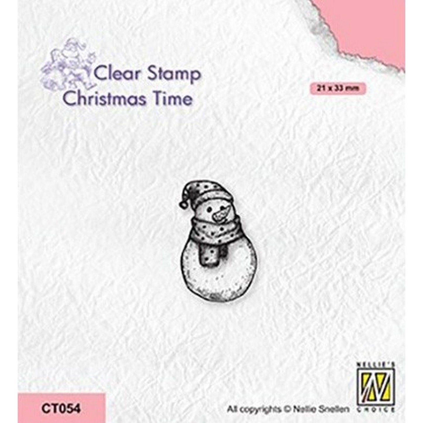 Le choix de Nellie • Timbres transparents pour Noël, bonhomme de neige-2