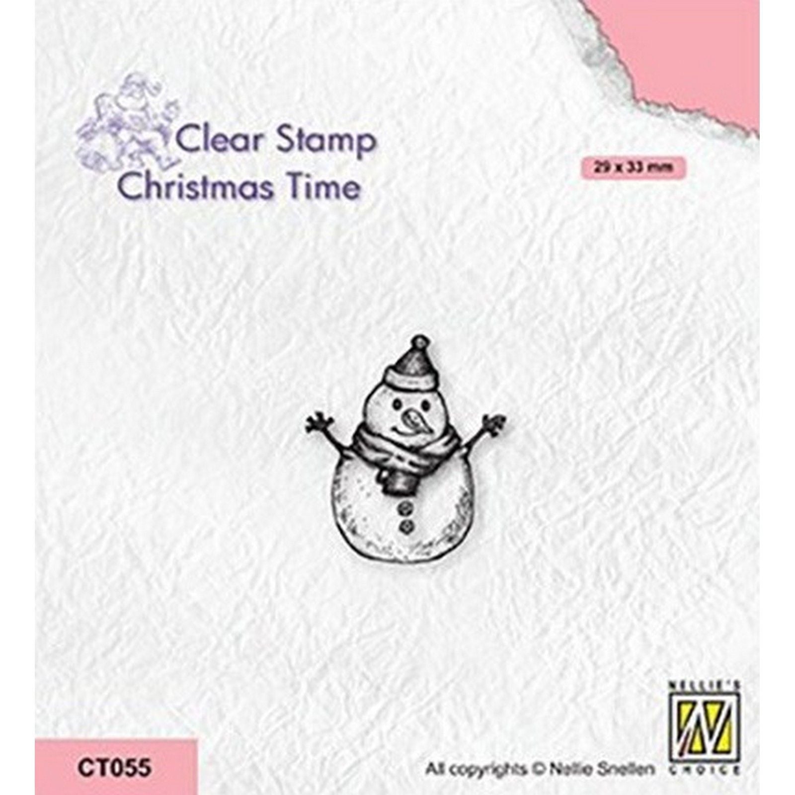 Le choix de Nellie • Timbres transparents pour Noël Bonhomme de neige-3