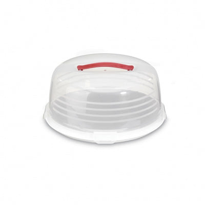 Boîte à gâteaux Curver 35cm ronde blanc transp.