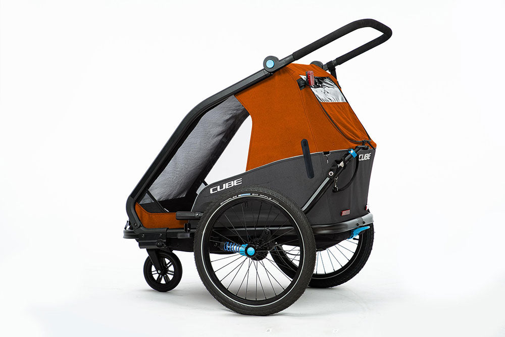Remorque pour enfants de l'équipe d'action Cube double cmpt