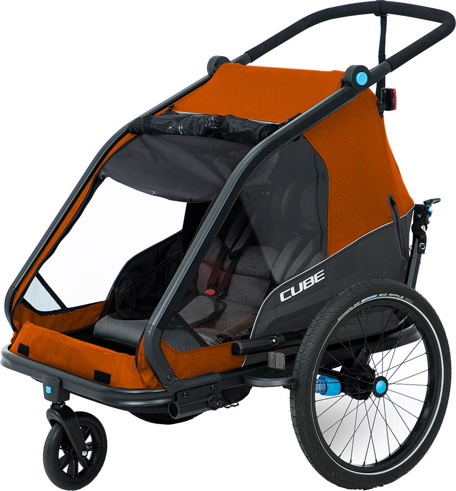 Remorque pour enfants de l'équipe d'action Cube double cmpt