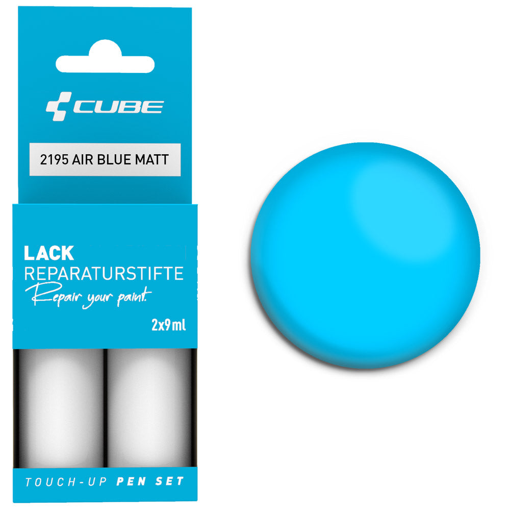 Set de stylos de retouche Cube bleu air mat