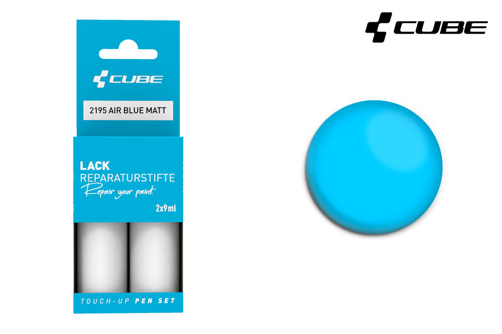 Set de stylos de retouche Cube bleu air mat