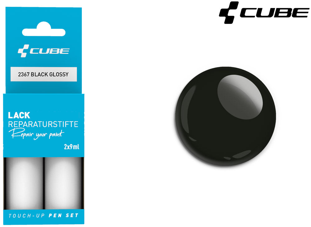 Set de stylos de retouche Cube noir brillant