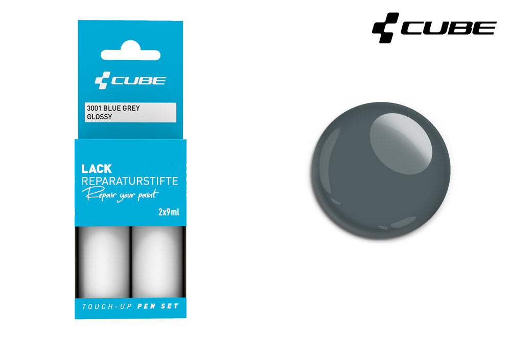 Set de stylos de retouche Cube bleu gris mat