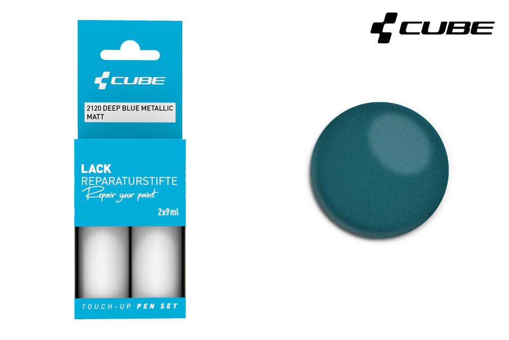 Set de stylos de retouche Cube bleu foncé métallisé mat