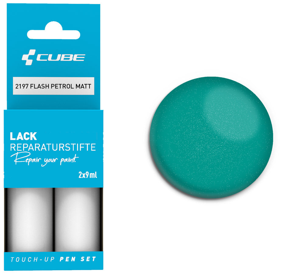 Set de stylos de retouche Cube flash pétrole mat