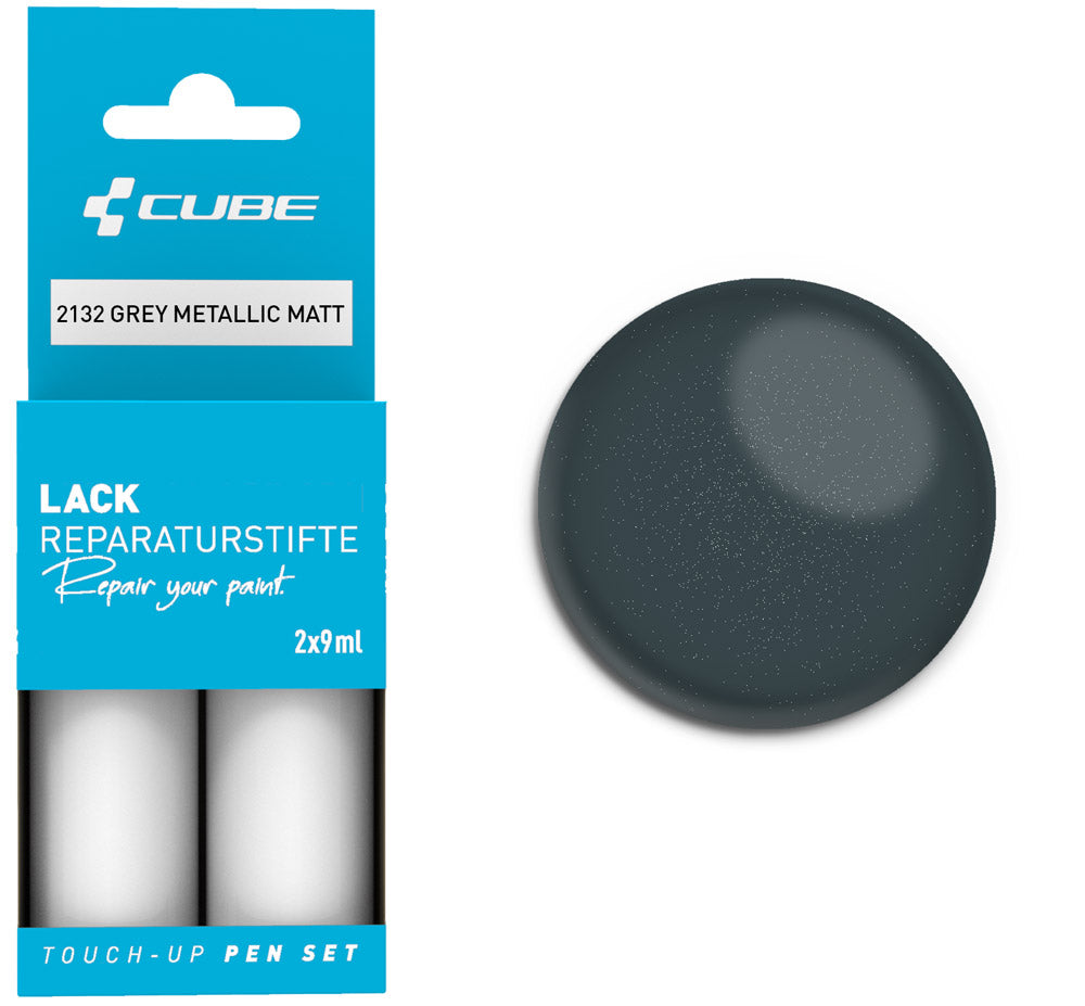 Set de stylos de retouche Cube gris métallisé mat