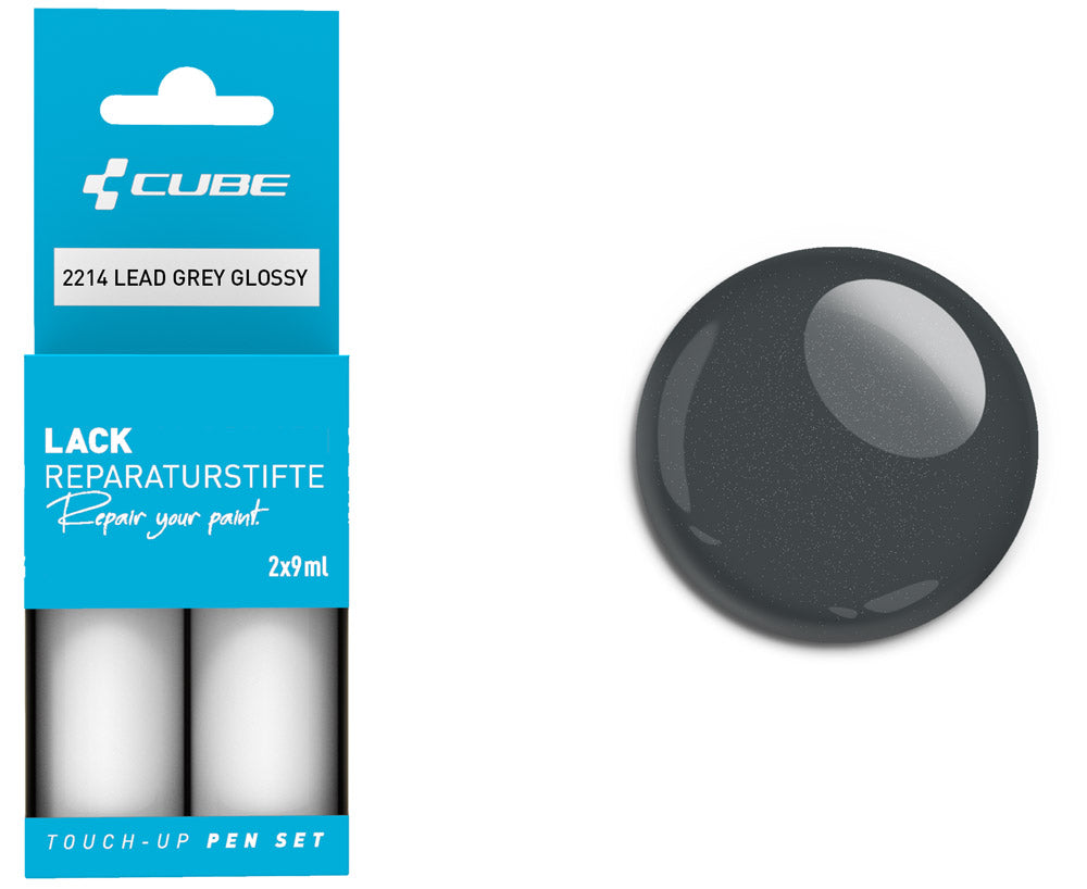 Set de stylos de retouche Cube gris plomb brillant
