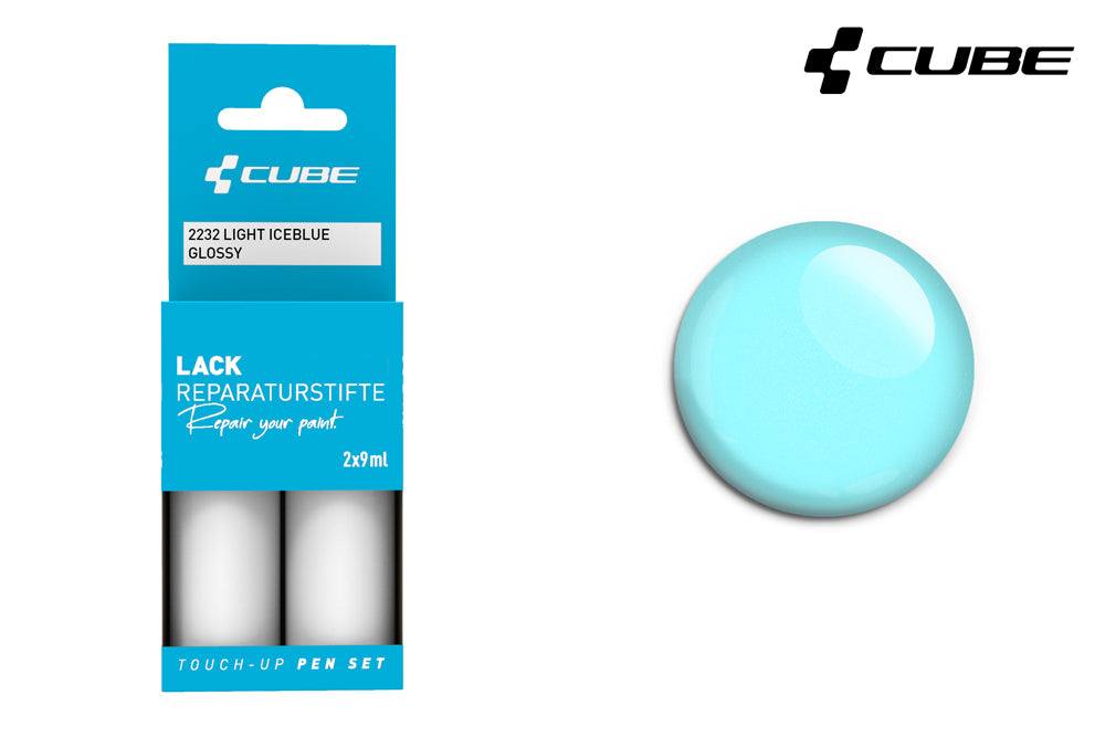 Set de stylos de retouche Cube bleu glacier clair brillant