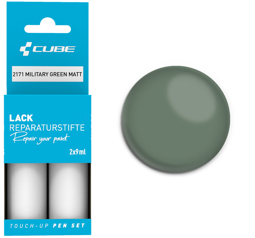 Set de stylos de retouche Cube vert militaire mat