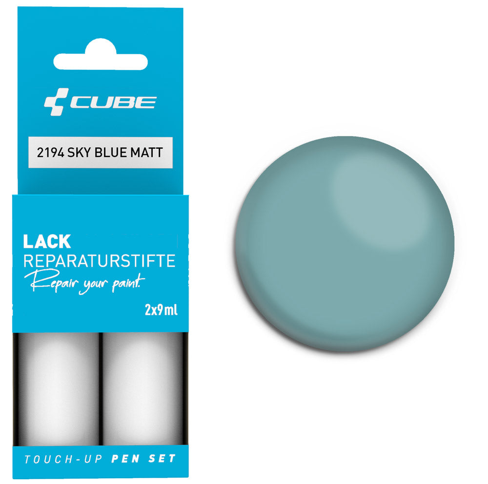 Set de stylos de retouche Cube bleu ciel mat